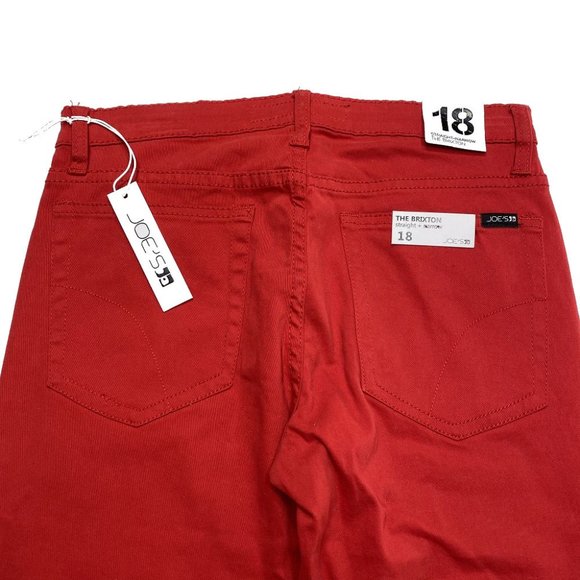 Joes Jeans The Brixton Straight Narrow Red Sz 18 W - Picture 3 of 7